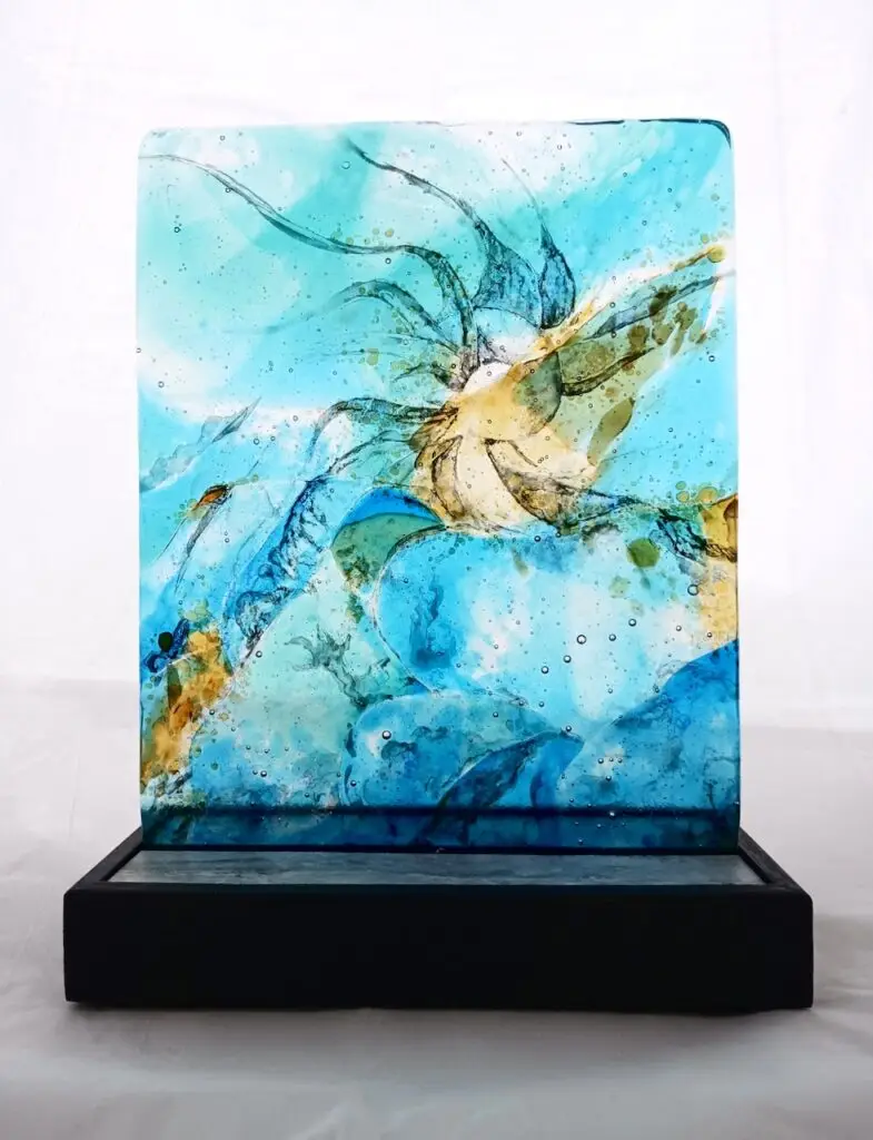 Blue Print fused glass sculptures portfolios