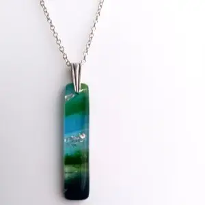Lily Pond pendant with chain front