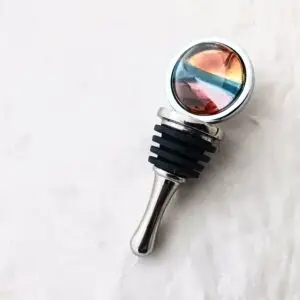 Fused Glass Bottle Stopper Gold Coast
