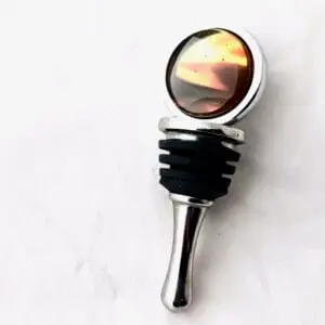 Fused Glass Bottle Stopper Gold Dune