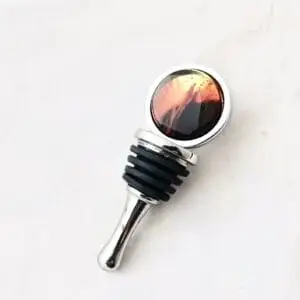 Fused Glass Bottle Stopper Gold Flair