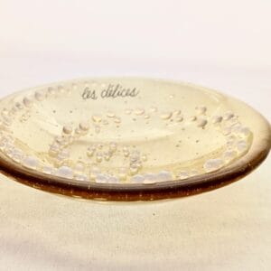Fused Glass Ring Dish Vitality - side view