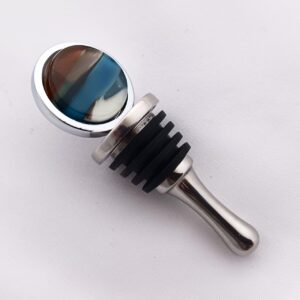 Fused Glass Bottle Stopper Ebb Tide