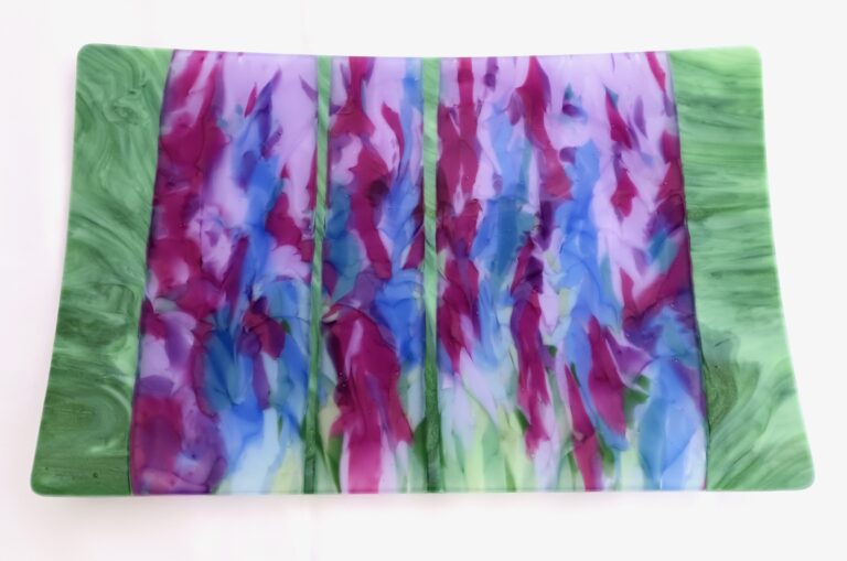 Wisteria Wedding Platter fused glass décor