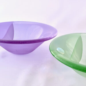 Fused Glass Bowls Garden Party (set of 2) - side view