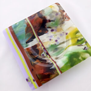 Fused Glass Wine Bottle Coaster Shady Grove