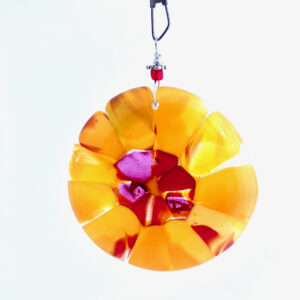Fused Glass Bagatelle Bees Knees - hanging