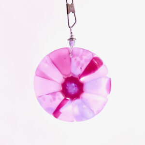 Fused Glass Bagatelle Bubblegum - hanging