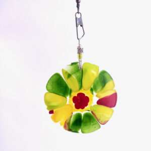 Fused Glass Bagatelle Cubanelle - hanging