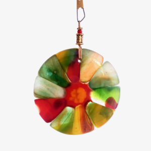 Fused Glass Bagatelle Fall Harvest - hanging