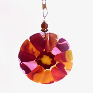 Fused Glass Bagatelle Habanero - hanging
