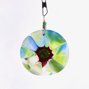 Fused Glass Bagatelle Stream Side - hanging