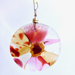 Fused Glass Bagatelle Sunset - hanging