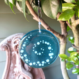 Fused Glass Bagatelle Tranquility - by the fountain